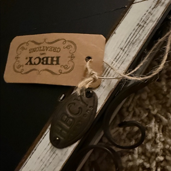 Rustic Whitewash Tabletop Chalkboard 14" x 9.5" Hanging Or Freestanding - Picture 10 of 12